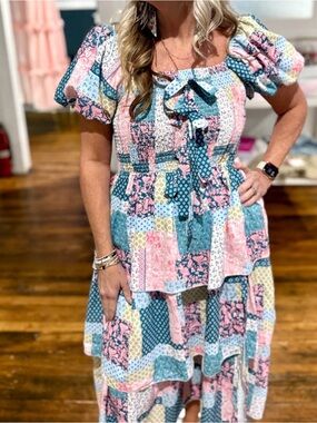 ‼️NWT‼️ Simply Southern Floral Dreams Patchwork Midi Dress
